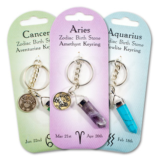 Zodiac Keyring Aries - Amethyst