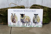 Woolly Sheep Welcome Plaque 24 x 12cm