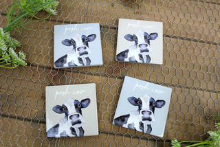 Posh Cow  Coaster Set of 4