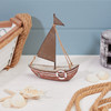 Rustic Boat With Metal Sail 15 x 20cm