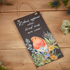Slate Robin Forget Me not Plaque w. verse 15x30cm