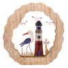 Wooden Lighthouse / Seagull Circular Ornament 28 x 28cm Blue, 20cm