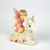 Fairy Sitting on Unicorn Pink - 7cm