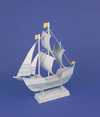 Metal Boat Pastel 30x24cm