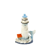 Painted Wooden Lighthouse  w.Whale Tail 9cm