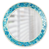 Circular Mosaic Mirror Blue, 50cm