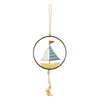 Wire Ring with Wooden Yacht, 20cm