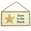"Gone To The Beach" Sign, 21cm
