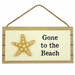 "Gone To The Beach" Sign, 21cm