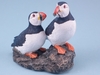 Puffin Pair on Rock - 10cm